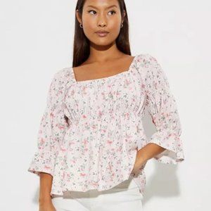 Dorothy Perkins Petite Square neck XSP Floral Blouse Top NWT